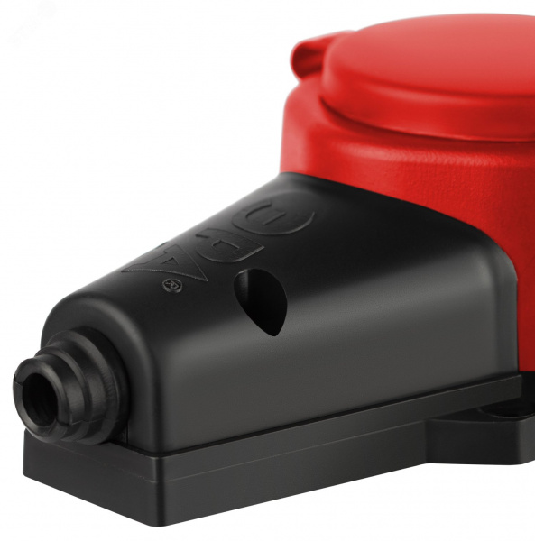 Колодка каучуковая с заземлением 3 розетки 16A IP44 красная KX-3e-RED-IP44