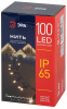 Гирлянда 100LED Нить 10 м, желтый свет, черный каучук, 220 В, IP65 ERAPS-NZ2