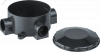 Коробка NSS-DB-70-35-BL распаячная открытого монтажа трехрожковая черная d70x35