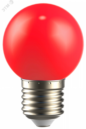 Лампа LIGHTING светодиодная декоративная G45 шар 1Вт 230В красный E27