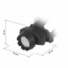 Фонарь налобный светодиодный 3Вт 130Лм IP40 LED 4 режима на батарейках 3xAAA (в комплект не входят) GB-604 черный