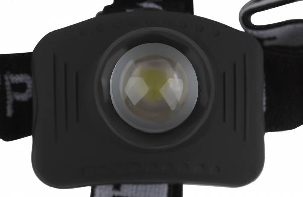 Фонарь налобный светодиодный 3Вт 50Лм IP40 SMD 2 режима на батарейках 3xAAA (в комплект не входят) GB-301 черный с регулируемым фокусом