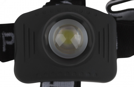 Фонарь налобный светодиодный 3Вт 50Лм IP40 SMD 2 режима на батарейках 3xAAA (в комплект не входят) GB-301 черный с регулируемым фокусом
