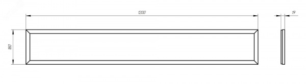 Светильник светодиодный ДВО/ДПО SPO-7-50-4K-P 50Вт 5040Лм 4000K 1200х180 призма