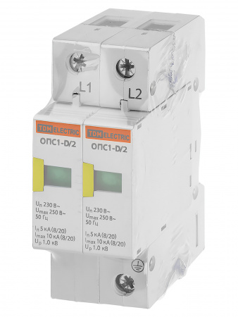 Разрядник ОПС1-D 2Р In=5kA Un=230B Im=10kA TDM