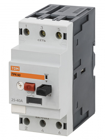Пускатель ПРК80-40 In=40A Ir=25-40A Ue 660В TDM