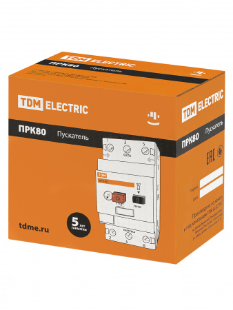 Пускатель ПРК80-40 In=40A Ir=25-40A Ue 660В TDM