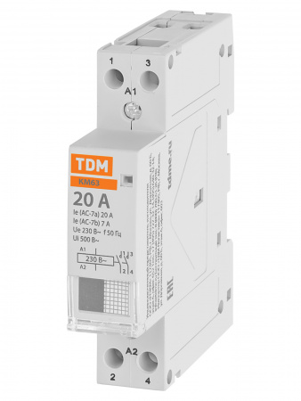 Контактор модульный КМ63/2-20 2НО TDM