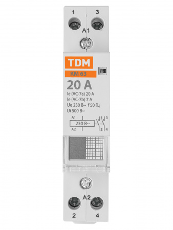 Контактор модульный КМ63/2-20 2НО TDM