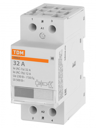 Контактор модульный КМ63/2-32 2НО TDM