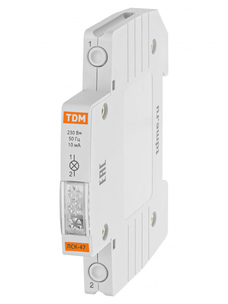 Лампа сигнальная компактная ЛСК-47 желтая (LED) AC/DC TDM
