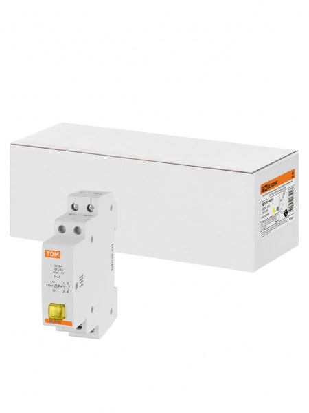 Выключатель кнопочный c фиксацией и индикацией ВК-47M 1НО;1НЗ желтый TDM