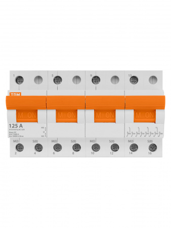 Модульный переключатель трехпозиционный МП-125 4P 125А TDM