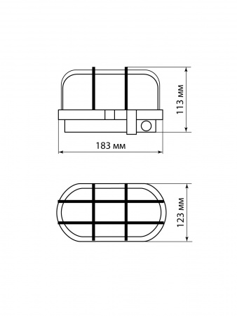 Светильник НБП 02-60-004.03У ("Евро" корпус и защитная сетка, белый) TDM