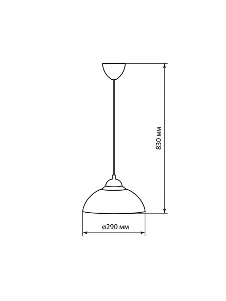 Светильник НСБ 1122/1 "Home mini" 15 Вт, Е27, красный, шнур белый TDM