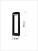 Светильник садово-парковый LED, Аура, H500 мм, 6 Вт, 3000 K, алюм./черн., IP65, TDM