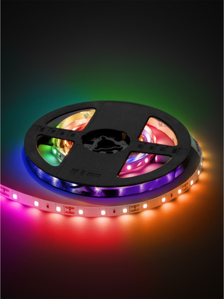 Комплект светодиодной ленты SMD5050-30 LED/м-12 В-7,2 Вт/м-IP65-RGB (3 м), 18 Вт, IR-контроллер TDM