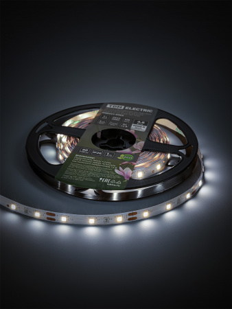 Лента светодиодная SMD2835-60 LED/м-IP20-12 В-4,8 Вт/м-6000 К (5 м) блистер TDM
