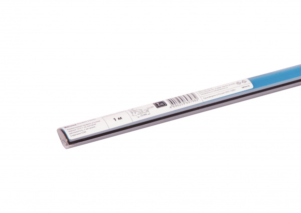 Алюминиевый профиль угловой черный 1616 (1 м), матовый рассеиватель, 2 заглушки, 2 крепежа TDM