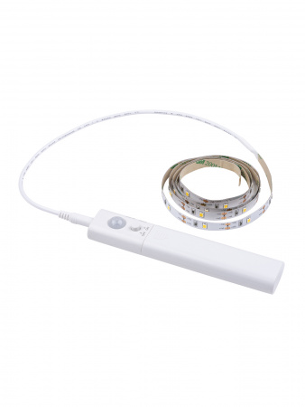 Умная подсветка SMD2835-30LED/m-IP20-5В-2,4Вт-3000 К(1 м), датчик движ., 4хААА TDM