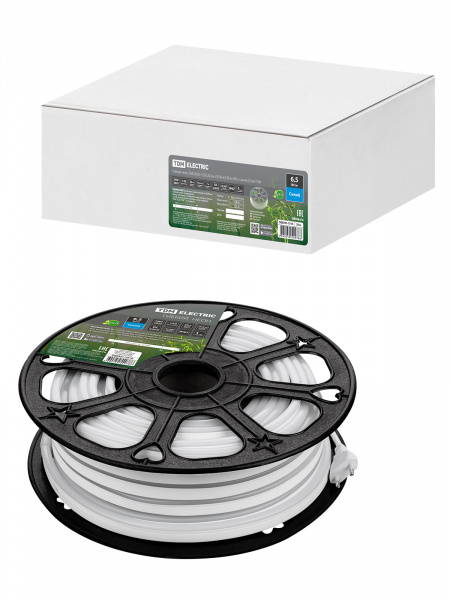 Гибкий неон SMD2835-120 LED/м-220 В-6,5 Вт/м-IP67-синий (25м) TDM
