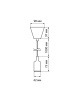 Патрон пластиковый Е27 с подвесом 1 м, желтый TDM