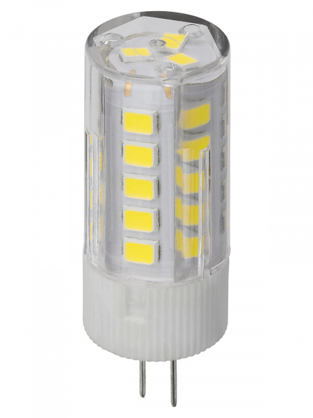 Лампа светодиодная G4-3 Вт-AC/DC 12 В-4000 К, SMD, 16x43 мм TDM