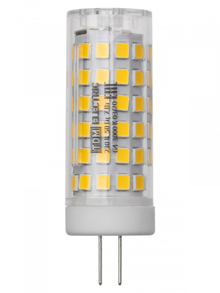 Лампа светодиодная G4-7 Вт-230 В-3000 К, SMD, 18,5x57 мм TDM