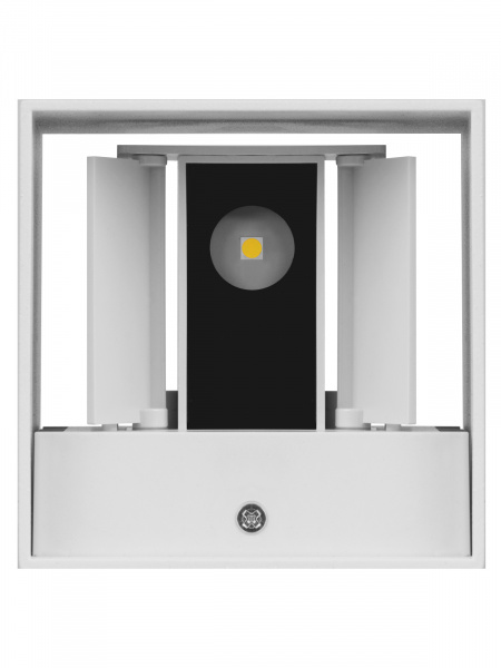 Светильник настенный LED, Кватро, 2х3 Вт, 4000 К, Н100 мм, алюм./бел., вверх/вниз, IP65, TDM