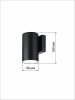 Светильник настенный LED, Соло, 6 Вт, 4000 К, H160 мм, алюм./черн., IP65, TDM