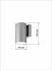 Светильник настенный LED, Соло, 6 Вт, 4000 К, H160 мм, алюм./сер., IP65, TDM