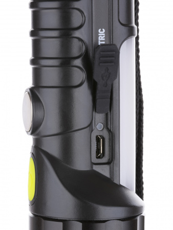 Фонарь автомоб. универс., 6 Вт CREE+3 Вт COB,1x18650 2200 мА*ч, магн., подвес, USB, стропорез,TDM