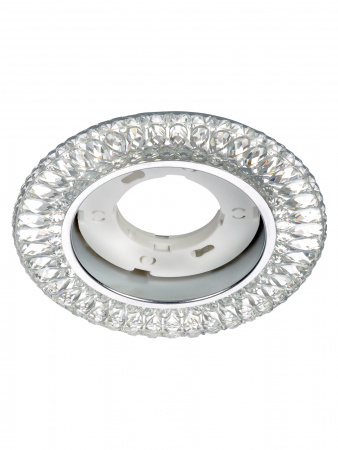 Светильник встраиваемый СВ 03-12 GX53 230В LED подсветка 5 Вт зеркальный/хром TDM
