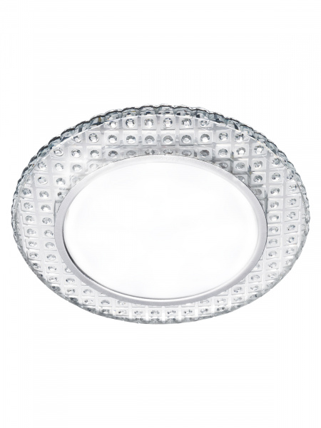 Светильник встраиваемый СВ 03-17 GX53 230В LED подсветка 5 Вт зеркальный/хром TDM