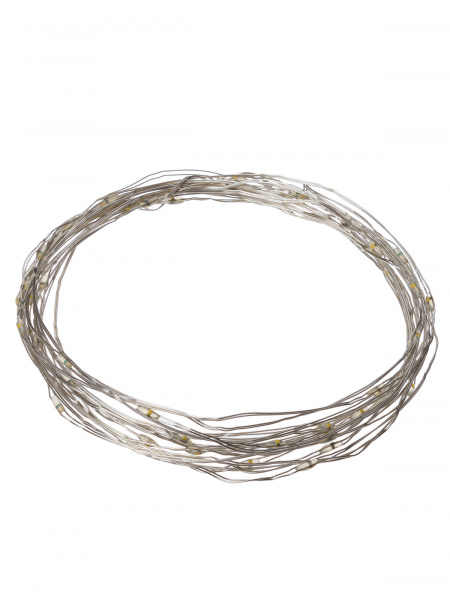 Гирлянда светодиодная "Роса50" 50LED, 5м, 3000К, 3хАА, TDM