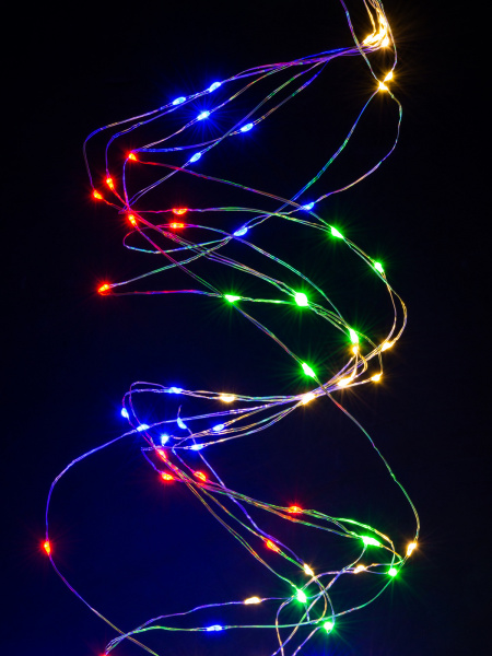 Гирлянда светодиодная "Роса105 конский хвост" 7x15LED, 1,5 м, многоцвет., 250В , TDM