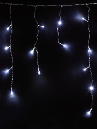 Гирлянда светодиодная "Бахрома" 1,9х0,5 м, 68LED, белый, 8 режимов, 250 В, IP20, TDM