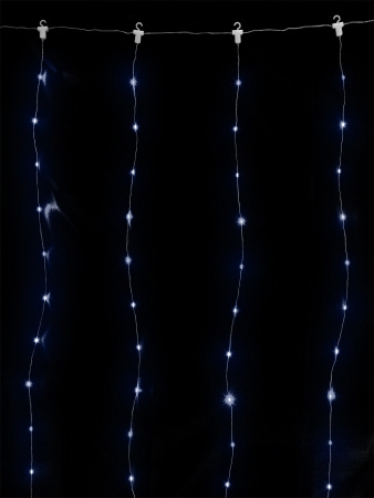 Гирлянда светодиодная "Роса - занавес" 2х2 м, 200LED, белый, ПДУ, USB, IP20, TDM