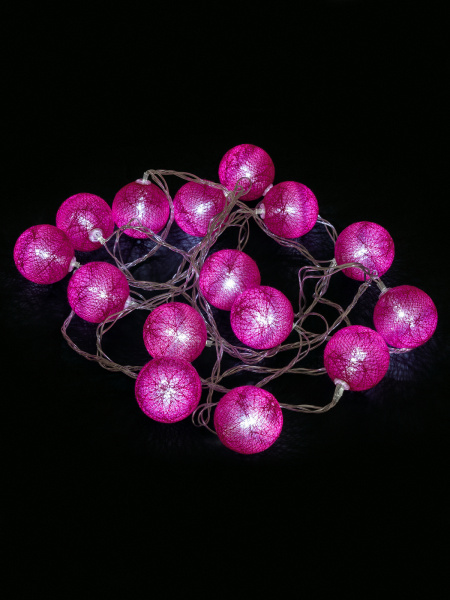Гирлянда светодиодная "Клубочки" 3 м, 15LED, белый, 8 режимов, 250В, IP20, TDM
