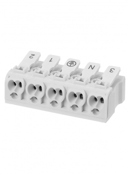Клемма пружинная соединительная КСП5-3L+N+PE, 16 A TDM