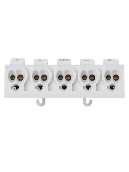 Клемма пружинная соединительная КСПн5-3L+N+PE, 16 A, с монтажной ножкой TDM