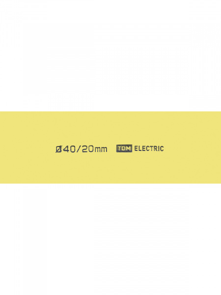 Термоусаживаемая трубка ТУТнг 40/20 желтая (50 м/ролл) TDM