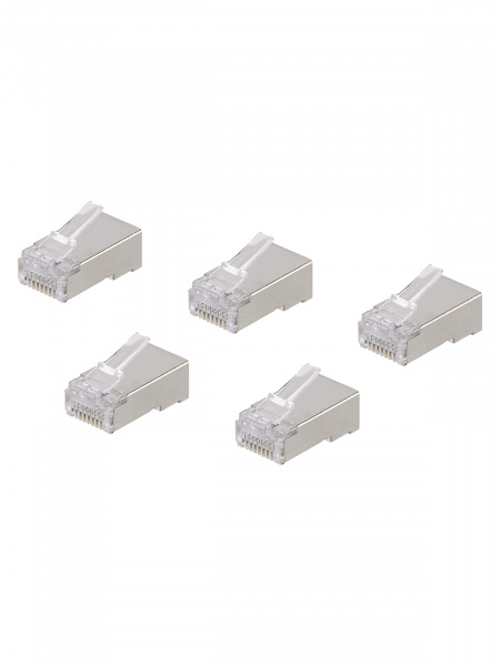 Разъем RJ-45 FTP для кабеля кат. 5Е, 8P8C (5 шт), TDM