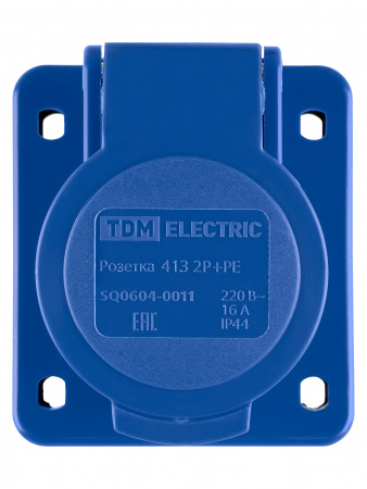 Розетка 413 скрытая 2Р+РЕ 16А 220В IP44 TDM
