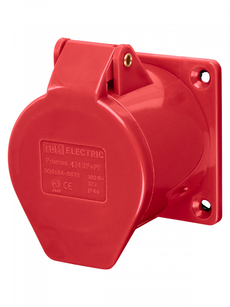 Розетка 424 скрытая 3Р+РЕ 32А 380В IP44 TDM