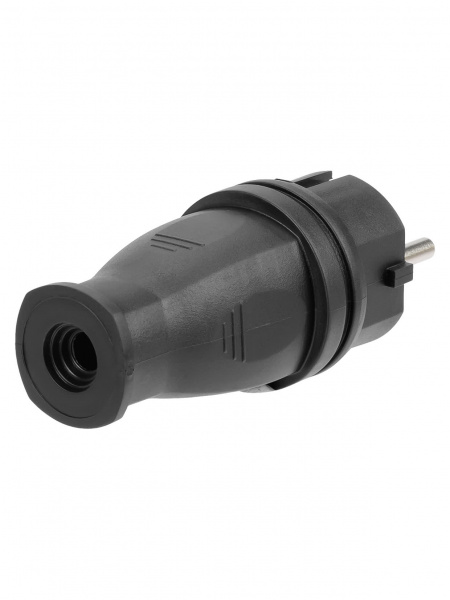 Вилка прямая каучук 2Р+РЕ 16А 250В IP44 TDM