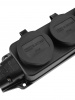 Розетка двухместная с заглушками каучук 2Р+РЕ 16А 250В IP44 TDM