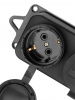 Розетка четырехместная с заглушками каучук 2Р+РЕ 16А 250В IP44 TDM