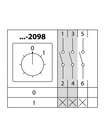 Кулачковый переключатель КПУ11-16/2098 (0-1 3р) TDM