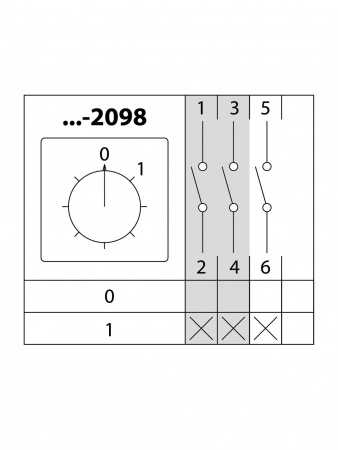 Переключатель кулачковый КПУ38У-63 /2098 "откл-вкл" 3Р IP54 TDM